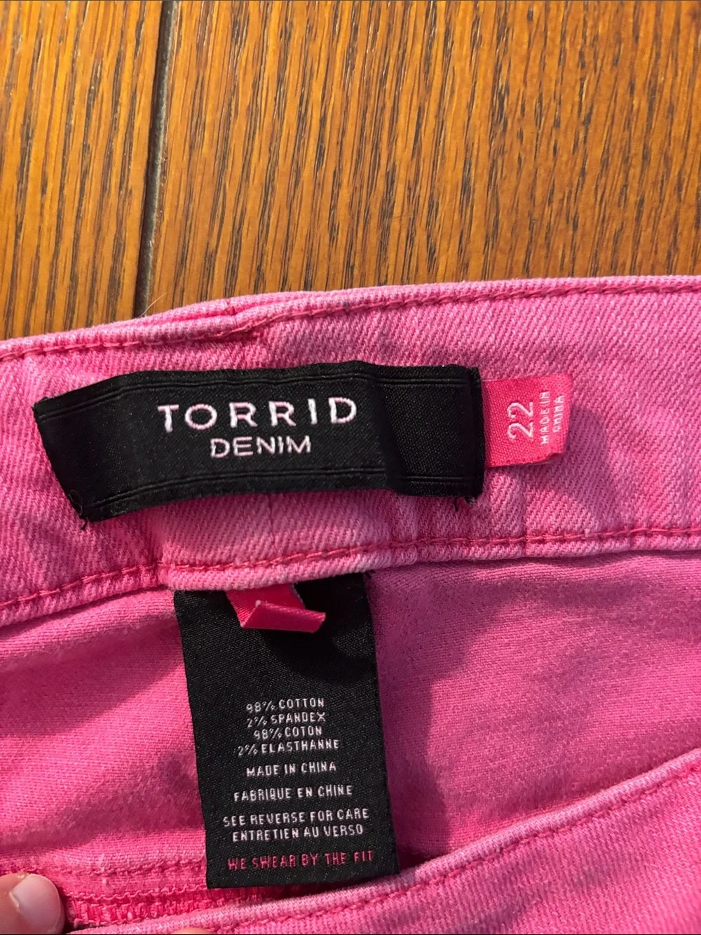 torrid Pink Distressed Denim Cutoff Shorts